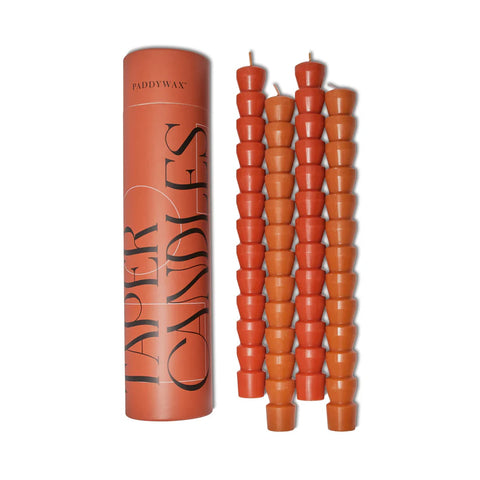 Paddywax - Taper - "Red & Terracotta" - Stabkerzen - 4er Pack