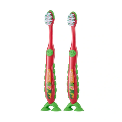 Brush-Baby – FlossBrush Kinderzahnbürste – 3-6 Jahre – Doppelpack