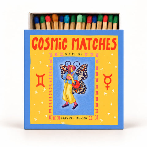 Let's Match & Co – Cosmic Matches Gemini (Zwillinge) – Dekorative Streichhölzer – 120 Stück