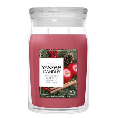 Yankee Candle – Red Apple Wreath – Signature 2 Docht Duftkerze – 567g – Neues Design