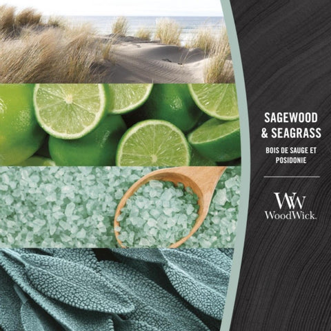 WoodWick - Sagewood & Seagrass - Duftkerze groß - 610g